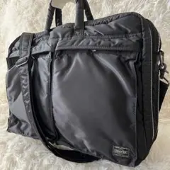 極美品✨ PORTER タンカー ビジネスバッグ 拡張2層式 2way ブラック