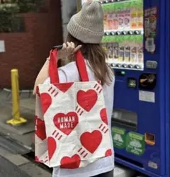 Human Made ハートロゴ トートバッグミニ キャンバス ナチュラル 人気