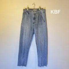 KBF ライトブルー ハイウエストデニム