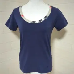 バーバリーロンドン　トップス　カットソー　tシャツ　メガチェック　サイズ40