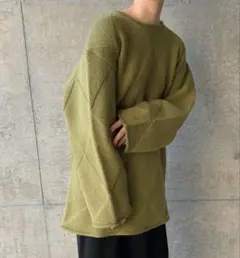 セレクトモカ　ランダムスクエア編みニット