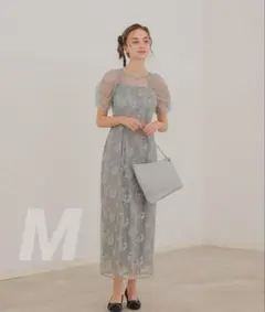 ★新品タグ付き★ドリードール　フラワーチュールギャザーパフドレス　結婚式のサムネイル