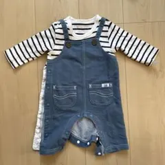 ストライプデニムロンパース 60cm lee