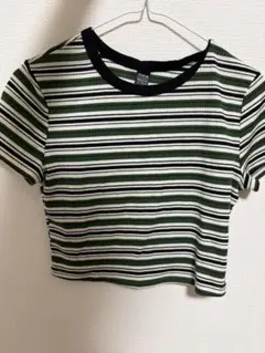 【SHEIN】ボーダー柄 半袖トップス レディース