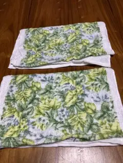 訳あり　新品未使用　薄手フェイスタオル2枚　綿100%