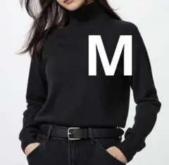 UNIQLO レディース　ユニクロ カシミヤタートルネックセーター　ブラック