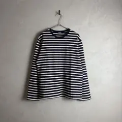 90s OLD UNIQLO 紺タグ ボーダー カットソー 紺 ×白 ユニクロ