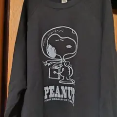 ユニクロUT★ピーナッツ★スヌーピートレーナー XLダークグレー★美品