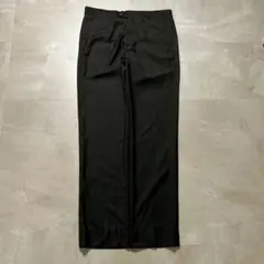 70s ロケットタロン ブラック ストライプ ウール ワイド スラックス