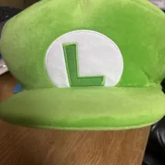 ルイージの帽子 緑色 Lのロゴ付き