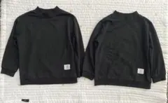 まとめ売り　黒　長袖　カットソー 100cm 2枚セット　ロンT