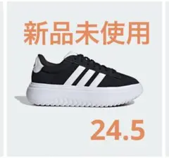 24.5 adidas 厚底スニーカーW GRANDCOURT PLATFORM