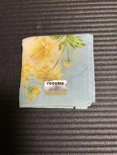 renoma PARIS ハンカチ 花柄 ブルー イエローのサムネイル