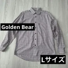 【Golden Bear】ゴールデンベア テンセル綿混 チェック柄 長袖シャツLのサムネイル