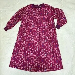 SUPER HAKKA 花柄 総柄 長袖 カットソー ワンピース