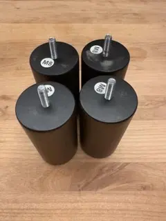 M8サイズ ベッド脚 4個セット 黒　無印良品