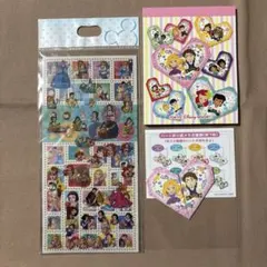 ディズニー プリンセス シール　折り紙メモ　［数枚使用済］
