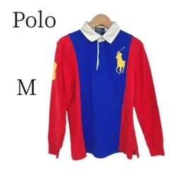 Polo ポロ 赤 青 白 長袖 Tシャツ・カットソー Mのサムネイル