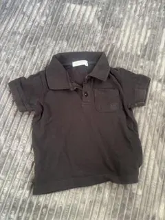 黒のポロシャツ (胸ポケット付き)