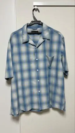 FREAK'S STORE 半袖シャツ 青系チェック ブルー 水色