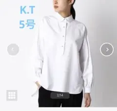 K.T 5号　小さいサイズ　ホワイトシャツ　コムサプラチナのサムネイル