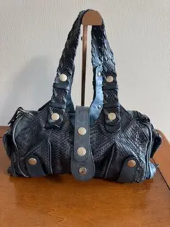 Chloé グレーヘビ革ハンドバッグ - メルカリ