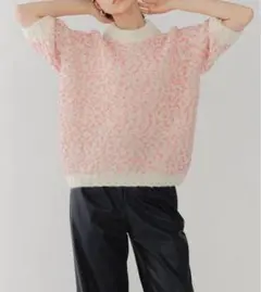 美品　yori 半袖ニット 2026年最新】Yori カラー：ピンク系 レディース 半袖 ニット・セーター