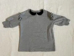 アプレレクール チュニック グレー 80 襟付き フリル 女の子 トレーナー