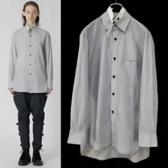 Y's ワイズ STRIPED DOUBLE COLLAR SHIRT 1のサムネイル