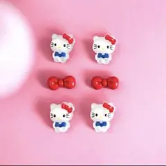 〈新品未使用〉ネイルパーツ　ハローキティ パーツセット♡ リボン②