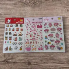 【韓国限定】サンリオ　シール　３パックセット　キティ　マイメロ