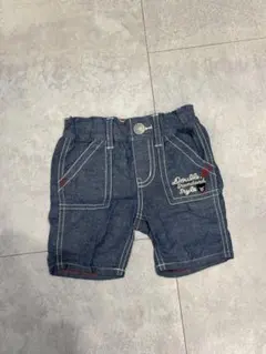 DOUBLE.B ハーフパンツ 80 デニム