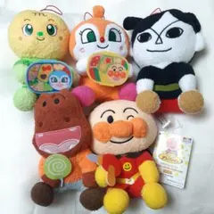 【新品未使用】アンパンマン　ころふわ　ぬいぐるみ　5個　セット　①