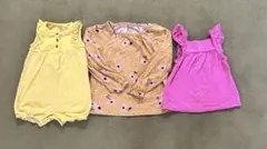 ベビー服カーターズ3点セット（ロンパース・ブラウス・キャミソール）