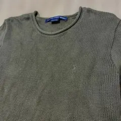 ラルフローレンスポーツ　コットンセーター　長袖モスグリーン　L