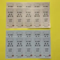 阪急阪神ホールディングス　株主優待　宿泊　飲食割引券　合計20枚