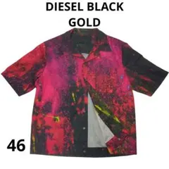 DIESEL BLACK GOLD ペイント柄 半袖シャツ サイズ46　紐なしのサムネイル