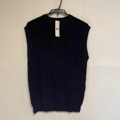【未使用品】ジーユー　GU ニットベスト　ネイビー　Mサイズ ノースリーブ