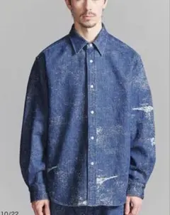 BEAUTY&YOUTHジャガード デニムシャツ　25ss