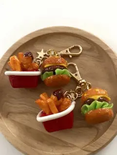 ポテト　ナゲット　ハンバーガー　フェイクフード　食品サンプル　ミニチュアフード