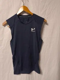 アンダーアーマー ノースリーブ コンプレッション ドライ 紺 メンズ M