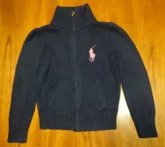 RALPH LAUREN ネイビービッグポニーニットカーディガン120cm