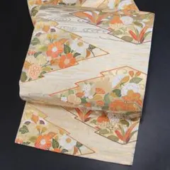 水萌に菖蒲と蓮子の花 唐織 袋帯 - メルカリ