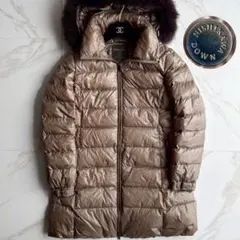 美品◆ナノユニバース×西川ダウン フォックスファー 3way ダウンコート S