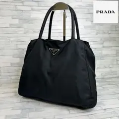 極美品　160 PRADA プラダハンドバッグ　トートバッグ　ブラック　pd4