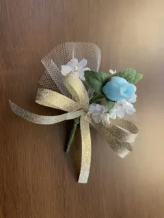 ♡コサージュ♡ ブルー系 卒園式　卒業式　入園式　入学式