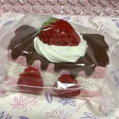 kikisquishy 草莓巧克力蛋糕 M號 純泥風格 擠壓玩具