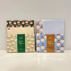 ジョイフルウィンター　レターセット　サンタクロース　スノーマン　雪だるま