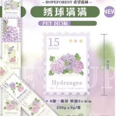 【a】PET ロールシール　フラワー　海外マステ　装飾　封口シール　ステッカー