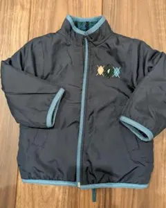 ネイビー アウター チェック柄 裏地付き